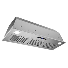 Cosmo Cosmo 36 in. Lumin Collection 380 CFM Ducted Insert Range Hood, Touch Controls, LED Lights, Stainless Steel - COS-36IRHS