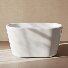 Swiss Madison Nanterre 51" Japanese Soaking Freestanding Bathtub in Glossy White, Drain Included - SM-FB9402GW