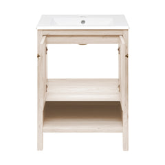 Swiss Madison Chateau 24" Freestanding Bathroom Vanity in White Oak with Sink Top - SM-BV0601WO