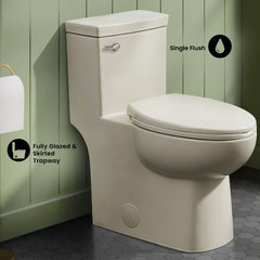 Swiss Madison Classé One-Piece Toilet with Front Flush Handle 1.28 gpf - SM-1T116 - The Home Selection
