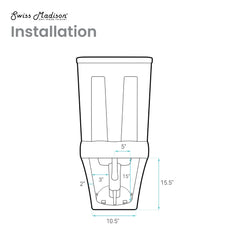 Swiss Madison Rivoli Two-Piece Square Toilet Dual-Flush 1.1/1.6 gpf - SM-2T143