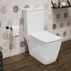 Swiss Madison Rivoli Two-Piece Square Toilet Dual-Flush 1.1/1.6 gpf - SM-2T143 - The Home Selection