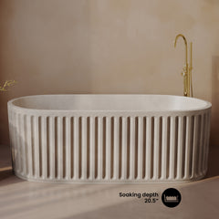 Swiss Madison Delice 67" Freestanding Concrete Bathtub, Drain Included - SM-FB1201