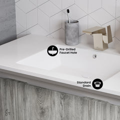 Swiss Madison Marseille 36" Bathroom Vanity in Oak - SM-BV143 - The Home Selection