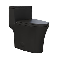 Swiss Madison Bastille One-Piece 12" Rough-in 1.1/1.6 GPF Dual Top Flush Elongated Toilet in Matte Black - SM-1T128MB