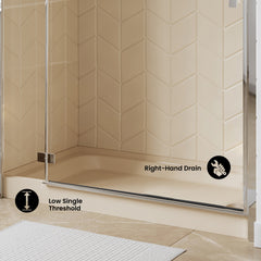 Swiss Madison Voltaire 60" x 32" Right-Hand Drain, Shower Base - SM-SB514 - The Home Selection
