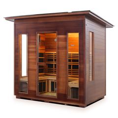 Enlighten Full Spectrum Outdoor Infrared Sauna - Rustic 5 Slope