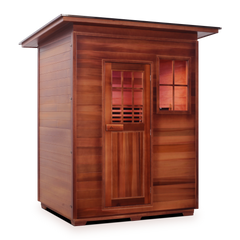 Enlighten Outdoor Infrared/Traditional Sauna - SAPPHIRE 3 Slope