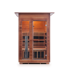 Enlighten Full Spectrum Infrared Sauna - Rustic 2 Indoor