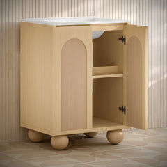 Swiss Madison Plaisir II 24" Freestanding Bathroom Vanity with 3-Hole Widespread Sink Top - SM-BV0701