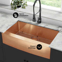 Swiss Madison Rivage 36" x 21" Stainless Steel, Single Basin, Farmhouse Kitchen Sink with Apron - SM-KS761 - The Home Selection