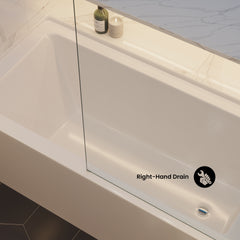 Swiss Madison Voltaire 60" X 30" Right-Hand Drain Alcove Bathtub with Apron - SM-AB592 - The Home Selection