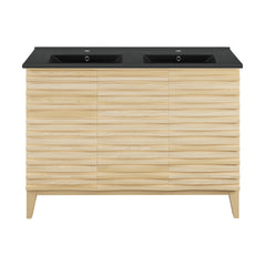 Swiss Madison Cascade 48 Bathroom Vanity With Black Ceramic Sink Top - SM-BV557