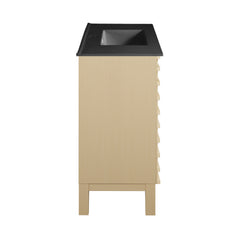 Swiss Madison Cascade 36 in. Bathroom Vanity With Black Ceramic Sink Top- SM-BV471B-C - The Home Selection