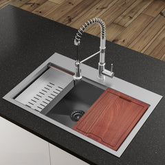 Swiss Madison Ravi Single Basin 33 x 22 Topmount Kitchen Workstation Sink - SM-KT777 - The Home Selection