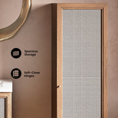 Swiss Madison Classé 15" W x 60" H x 15" D Linen Cabinet in Oak - SM-BC101 - The Home Selection