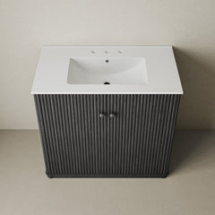 Swiss Madison Lafayette 36" Freestanding Bathroom Vanity with 3-Hole Widespread Sink Top - SM-BV8001