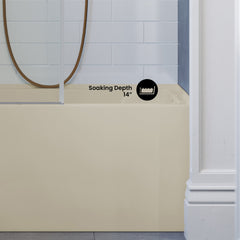 Swiss Madison Voltaire 48" X 32" Right-Hand Drain Alcove Bathtub with Apron in Bisque - SM-AB551BQ - The Home Selection