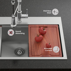 Swiss Madison Ravi Single Basin 33 x 22 Topmount Kitchen Workstation Sink - SM-KT777 - The Home Selection