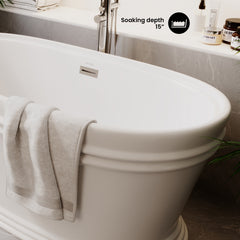 Swiss Madison Santorini 60" Freestanding Tub Glossy White - SM-FB591 - The Home Selection