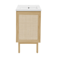 Swiss Madison Classé 18" Bathroom Vanity - SM-BV661 - Natural Oak