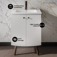 Swiss Madison Manoir 24" Bathroom Vanity in White - SM-BV620 - The Home Selection