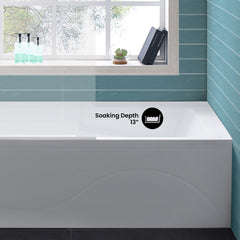 Swiss Madison Ivy 60" X 30" Left-Hand Drain Alcove Bathtub with Apron - SM-AB545 - The Home Selection