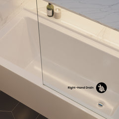 Swiss Madison Voltaire 60" X 32" Right-Hand Drain Alcove Bathtub with Apron - SM-AB594 - The Home Selection