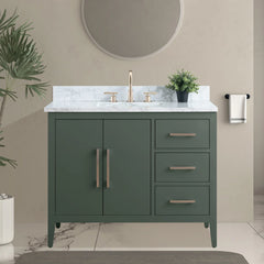 Vanity Art 42'' Single Bathroom Vanity with Engineered Marble Countertop - CVI42