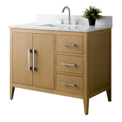 Vanity Art 42'' Single Bathroom Vanity with Engineered Marble Countertop - CVI42