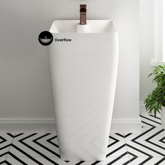 Swiss Madison Carré One-Piece Pedestal Sink - SM-PS311 - The Home Selection