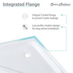 Swiss Madison Voltaire 42" X 42" Center Drain, Neo-Angle Shower Base - SM-SB534 - The Home Selection