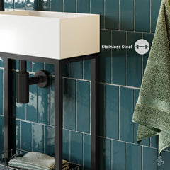 Swiss Madison Pierre 19.5 Single, Freestanding, Open Shelf, Metal Frame Bathroom Vanity - SM-BV70 - The Home Selection