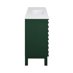 Swiss Madison Cascade 48" Freestanding Bathroom Vanity in Green Oak with Sink Top - SM-BV557GA