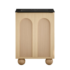 Swiss Madison Plaisir II 24" Freestanding Bathroom Vanity with Black 3-Hole Widespread Sink Top - SM-BV0701