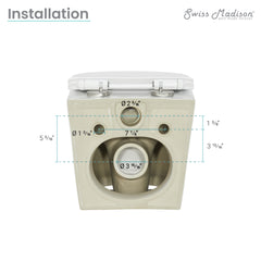 Swiss Madison Calice Wall-Hung Toilet Bundle 0.8/1.6 GPF Dual Flush in Glossy White - The Home Selection