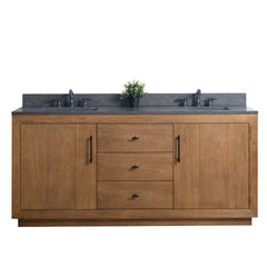 Vanity Art 72” Double Sink Bathroom Vanity in Tan - VA7072-DT