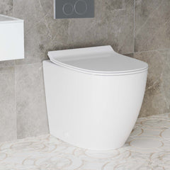 Swiss Madison St. Tropez Back to Wall Concealed Tank Toilet Bowl Bundle in Glossy White - SM-WK514-01C