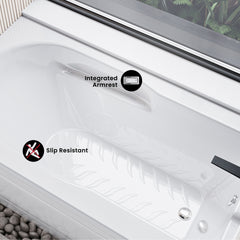 Swiss Madison Concorde 60 in. x 32 in. Acrylic Glossy White, Alcove, Integral, Right-Hand Drain, Apron Bathtub - SM-AB560 - The Home Selection