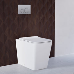 Swiss Madison Concorde Back to Wall Concealed Tank Toilet Bowl Bundle in Glossy White - SM-WK555-01C