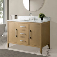 Vanity Art 48'' Single Bathroom Vanity with Engineered Marble Countertop - CVI48