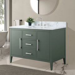 Vanity Art 48'' Single Bathroom Vanity with Engineered Marble Countertop - CVI48