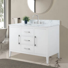 Vanity Art 48'' Single Bathroom Vanity with Engineered Marble Countertop - CVI48