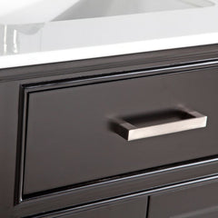 Vanity Art 30"Bath Vanity with Engineered Marble Top in White with Basin and Mirror - VA1030