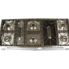 Hallman 60 in. Double Oven Duel Fuel Italian Range, Chrome Trim HDFR60CM