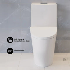 Swiss Madison St. Tropez Two-Piece 12" Rough-in 1.1/1.6 GPF Dual Top Flush Elongated Toilet - SM-2T254