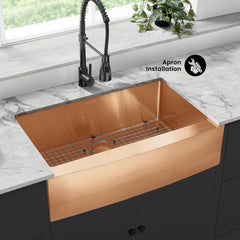 Swiss Madison Rivage 33" x 21" Stainless Steel, Single Basin, Farmhouse Kitchen Sink with Apron - SM-KS758 - The Home Selection