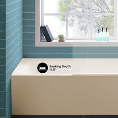 Swiss Madison Voltaire 60" X 32" Right-Hand Drain Alcove Bathtub with Apron in Bisque - SM-AB542BQ - The Home Selection