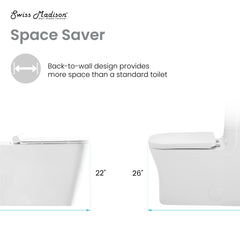 Swiss Madison Concorde Back to Wall Concealed Tank Toilet Bowl Bundle in Glossy White - SM-WK555-01C