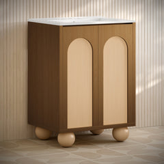 Swiss Madison Plaisir II 24" Freestanding Bathroom Vanity with 3-Hole Centerset Sink Top - SM-BV0701